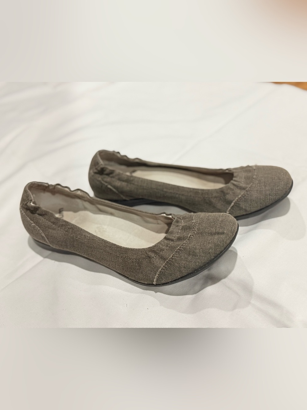 Palladium Classic Neutral Ballet Flats - Taupe Canvas Women’s Shoes 8